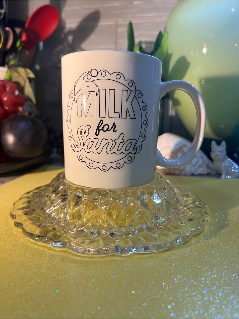 Milk for Santa White Ceramic Mug -Cuteness! please view all pictures